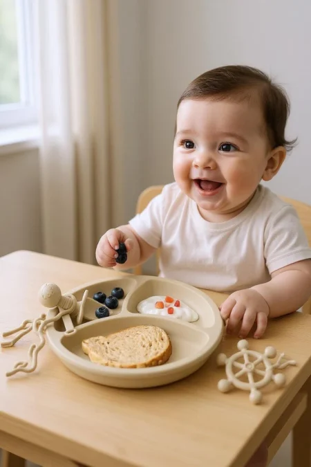 Baby Suction Plate with Anti Lost Rope