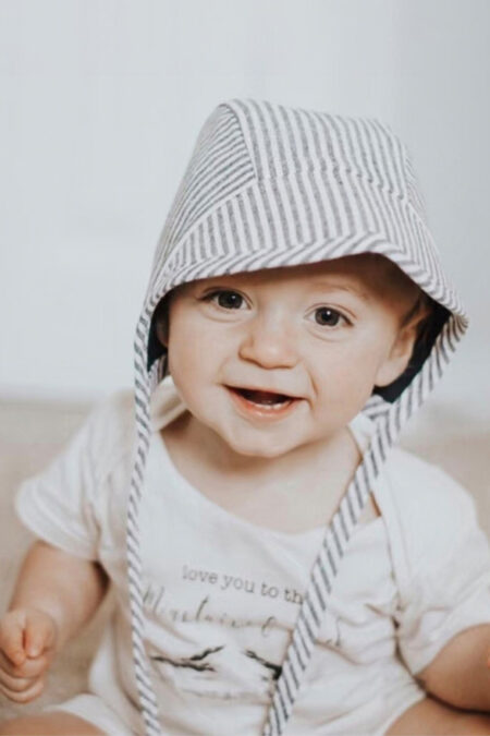Baby Linen Stripe Sun Hats